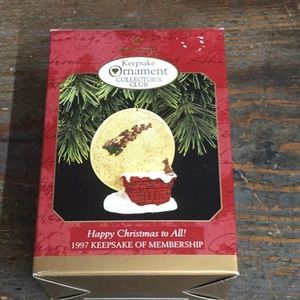Hallmark Happy Christmas to All 1997 Membership Ornament